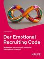 „Der Emotional Recruiting Code“, Julia Böttcher, HAUFE. Bunter, verschlungener Unendlichkeitsknoten auf grauem Hintergrund.