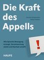 "Die Kraft des Appells" von Karsten Bredemeier und Fabian Wahler. Ein weißes Sprechblasen-Symbol mit rotem Ausrufezeichen.