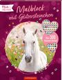 : Malblock mit Glitzersteinchen, Buch