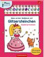 "Mein erster Malblock mit Glitzersteinchen: Zauberprinzessin." Illustration: Prinzessin mit Katze, Herz- und Stern-Aufkleber.