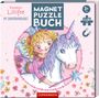 Text: "Prinzessin Lillifee im Einhornparadies. Magnet Puzzle Buch. 3+ Jahre. 2x20 Teile." Illustration: Mädchen mit Einhorn.