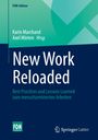 Titel: "New Work Reloaded". Herausgeber: Karin Marchand, Axel Minten. Es ist ein Buchcover mit grünem und blauem Design.