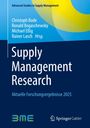 Text: "Advanced Studies in Supply Management. Supply Management Research. Aktuelle Forschungsergebnisse 2025." Oben blaues, unten dunkles Design mit Logos.