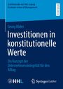 Georg Röder: Investitionen in konstitutionelle Werte, Buch