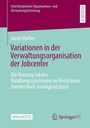"Variationen in der Verwaltungsorganisation der Jobcenter" von Jonas Hafner. Hellblaues Buchcover mit lila Akzent.
