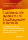 Covertext: "Sozialstrukturelle Dynamiken und Einstellungsmuster in Österreich." Orange Hintergrund mit geometrischen Formen.