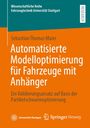 "Automatisierte Modelloptimierung für Fahrzeuge mit Anhänger" in großen Buchstaben auf orangefarbenem Hintergrund.