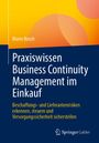 Titel: "Praxiswissen Business Continuity Management im Einkauf". Autor: Mario Büsch. Farbverlauf gelb-blau mit abstrakten Formen.