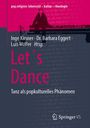 "Let’s Dance: Tanz als popkulturelles Phänomen". Rosa Silhouette einer sitzenden Person, modernes Design.