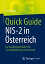 Text: "Franz Kopp, Quick Guide NIS-2 in Österreich, Ein Handlungsleitfaden für Geschäftsführung und Vorstand." Logo unten.