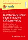 Roter Hintergrund, textlastig: Titel über formatives Assessment im Mathematikunterricht. Autorenname und Logos oben.
