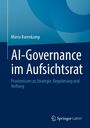 „AI-Governance im Aufsichtsrat“ von Marco Barenkamp. Untertitel: Praxiswissen zu Strategie, Regulierung und Haftung. Springer Gabler Logo.