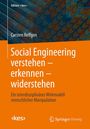 „Social Engineering verstehen – erkennen – widerstehen“ von Carsten Reffgen, abstraktes Muster, oranger Hintergrund.