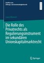 Oben: "Schriften zum Stiftungs- und Gemeinnützigkeitsrecht". Groß: Buchtitel "Die Rolle des Privatrechts..." Unten: "Springer".