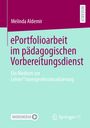 Titel: "ePortfolioarbeit im pädagogischen Vorbereitungsdienst". Autor: Melinda Aldemir. Logos von MOREMEDIA und Springer VS.