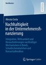 „Nachhaltigkeit in der Unternehmensfinanzierung“ von Alessia Costa. Blau-weißer Hintergrund mit Springer Gabler-Logo.