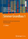 „Simmer Grundbau 1“, Bodenmechanik, 21. Edition. Autoren: Jürgen Schmitt, Antje Bormann, Ulrich Burbaum. Cover abstrakt.