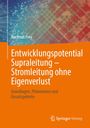 "Entwicklungspotential Supraleitung – Stromleitung ohne Eigenverlust. Grundlagen, Phänomene und Einsatzgebiete." Buntes, geometrisches Design.