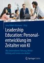 Buchtitel: "Leadership Education: Personalentwicklung im Zeitalter von KI" von Jana Völkel-Kitzmann. Gruppe diskutiert am Tisch.