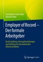 Buchtitel: "Employer of Record – Der formale Arbeitgeber". Autoren: Constantin Frank-Fahle, Roland Falder. Logo unten.