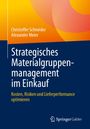 „Strategisches Materialgruppenmanagement im Einkauf“ von Christoffer Schneider und Alexander Meier, dunkelblauer Hintergrund.