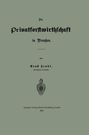 Ernst Arndt: Die Privatforstwirthschaft in Preußen, Buch