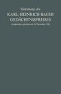 Karl-H. Bauer: Verleihung des Karl-Heinrich-Bauer Gedächtnispreises, Buch