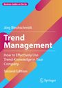 „Business Guides on the Go. Jörg Blechschmidt. Trend Management“. Abstrakte farbige Formen auf blauem Hintergrund.