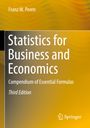 „Statistics for Business and Economics“, Autor Franz W. Peren, „Third Edition“, Logo von Springer, gelber Hintergrund.