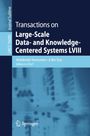 : Transactions on Large-Scale Data- and Knowledge-Centered Systems LVIII, Buch