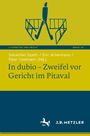 In dubio – Zweifel vor Gericht im Pitaval. Illustration: Figur in der Mitte zweier Leitern. J.B. Metzler Verlag.