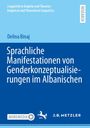 Titel: "Sprachliche Manifestationen von Genderkonzeptualisierungen im Albanischen" von Delina Binaj. Oben links hellblauer Hintergrund.