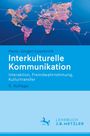 Titel: "Interkulturelle Kommunikation". Illustration einer Weltkarte mit bunten Vernetzungen. Unten: Logo von J.B. Metzler.