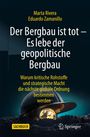 Buchtitel: „Der Bergbau ist tot – Es lebe der geopolitische Bergbau“. Abbildung: Helm mit Weltkugel in Erde.
