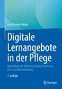 Buchtitel: "Digitale Lernangebote in der Pflege". Autor: Eva Ortmann-Welp. Blau-grünes Cover mit dekorativem Muster.