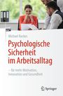Titel: "Psychologische Sicherheit im Arbeitsalltag". Eine Frau in roter Bluse wirkt nachdenklich, mit zwei Männern.