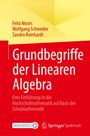 Titel: "Grundbegriffe der Linearen Algebra". Autoren: Felix Moors, Wolfgang Schneider, Sandro Reinhardt. Rot-gelbe Farbgestaltung.