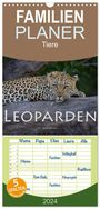 Robert Styppa: Familienplaner 2024 - Leoparden - groß und klein mit 5 Spalten (Wandkalender, 21 x 45 cm) CALVENDO, KAL