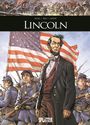 „Duval | Meli | Ameur,“ „LINCOLN.“ Illustration von Lincoln vor US-Flagge, Soldaten in historischer Uniform.