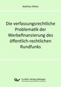 Titel: "Die verfassungsrechtliche Problematik der Werbefinanzierung des öffentlich-rechtlichen Rundfunks". Hellgrüner Hintergrund.
