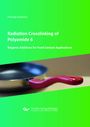 Titel: "Radiation Crosslinking of Polyamide 6". Grüner Hintergrund; Bild einer Pfanne mit rotem Griff.