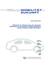 Titel "MOBILITÄT – ZUKUNFT". Markus Tafertshofer. Silhouette eines Autos mit Icons von Auto, Schiff, Flugzeug und Zug.