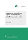 Titel: "Site selection and integrated scheme development for underground pumped hydro storage in abandoned mines". Autor: Qianjun Chen. Universität: TU Clausthal. Unten ist ein Logo des Cuvillier Verlags.