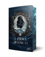 Buchtitel: "A Crown Beyond Us" von Jennifer O. Grace. Ein Schiff im Meer, umgeben von einem dekorativen Kranz.