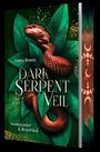 Linnea Bennett, "Dark Serpent Veil", Voodoozauber & Hexenfluch. Illustration: Eine rote Schlange auf grünen Blättern.