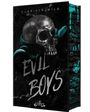 Text: "CLARISSA WILD, EVIL BOYS, UNHOLY". Ein Totenkopf mit einer grünen Schlange auf dunklem Hintergrund.