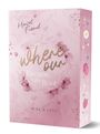 "Marcel Freund", "Where our Dreams take Root", JUNE & LEVI. Rosa Hintergrund, blumige Motive und Muster zieren die Box.