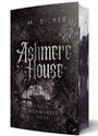 Text: L. M. Bicker, Ashmere House, Sein schwarzes Herz. Ein verziertes Gebäude mit gotischem Design.