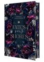 Cover mit Text: "Grace Kialunda, Fate's New Shores". Farbenfrohe, üppige Blumen in Dunkelviolett und Blau. Glaswelten Verlag.