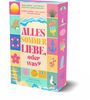 „ALLES SOMMER LIEBE, oder was?“, Autoren und bunte Sommerillustrationen wie Eis, Anker, Liegestuhl, Möwe.